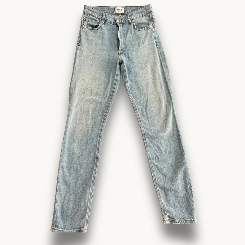 AGOLDE 90s Pinch Waist High-Rise Straight Jeans | Light Wash | 26